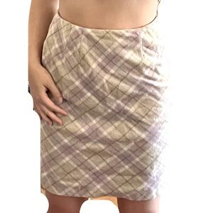 ann taylor vintage midi plaid skirt
